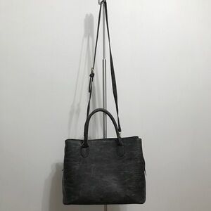 Mark Adam New York Embossed Gray Handbag
